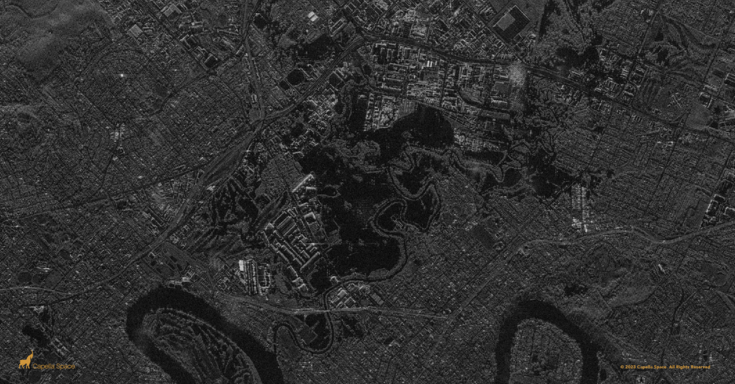 Flooding in Brisbane, Australia as seen by SAR imagery