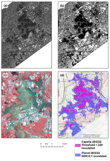 Comparison of inundated areas mapping from optical imagery and Capella's SAR imagery